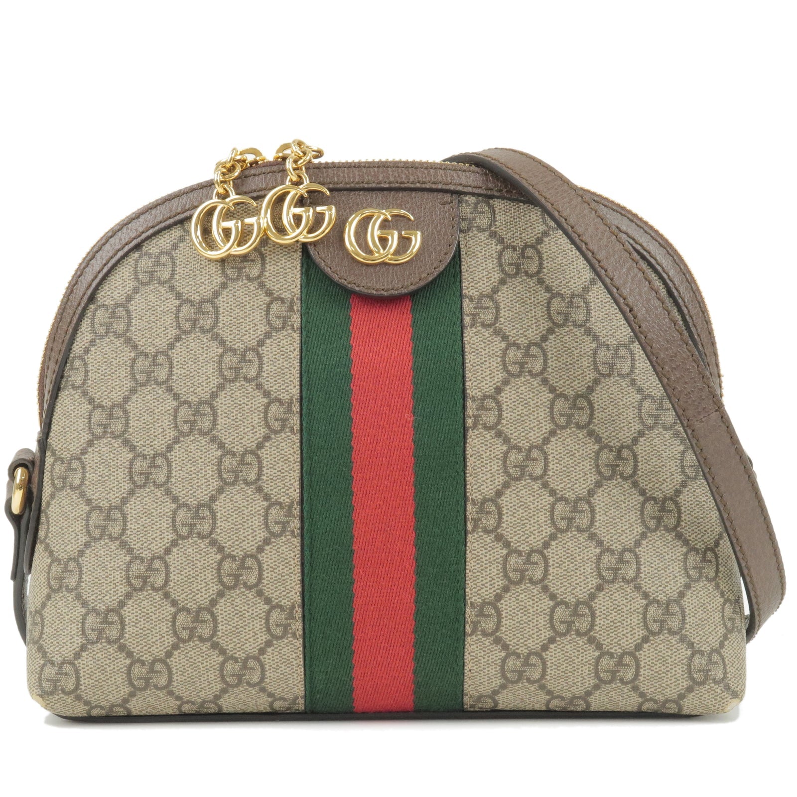 GUCCI Ophidia Sherry GG Supreme Leather Shoulder Bag 499621