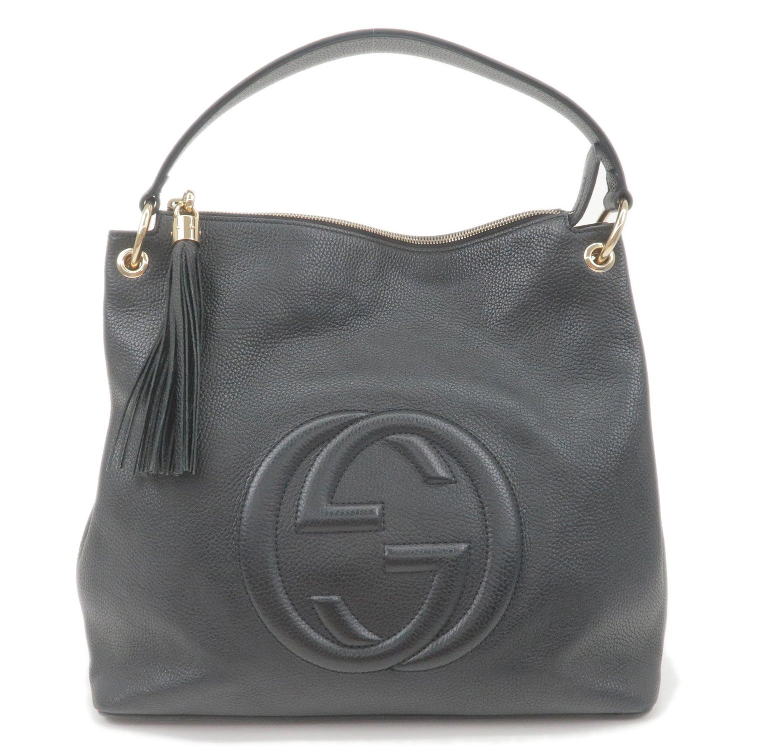 GUCCI SOHO Leather Shoulder Bag Hand Bag Black 536194