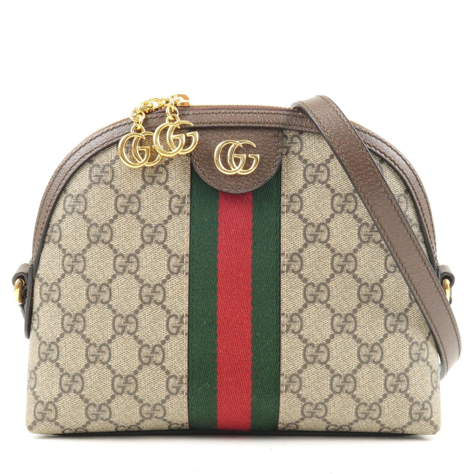 GUCCI Ophidia GG Supreme Leather Shoulder Bag Beige 499621