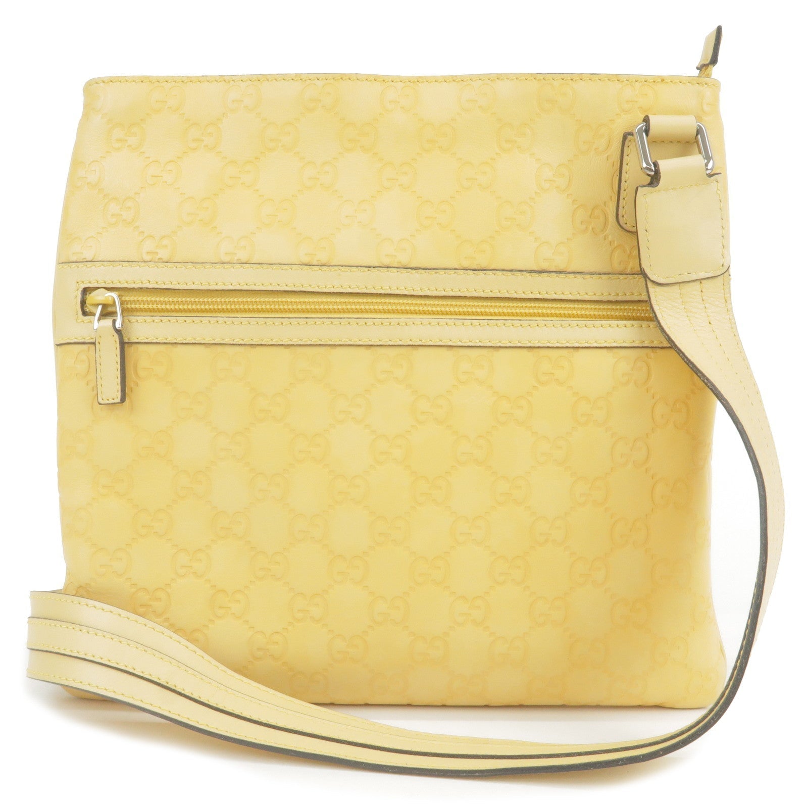 GUCCI Guccissima Leather Shoulder Bag Hand Bag Yellow 264217