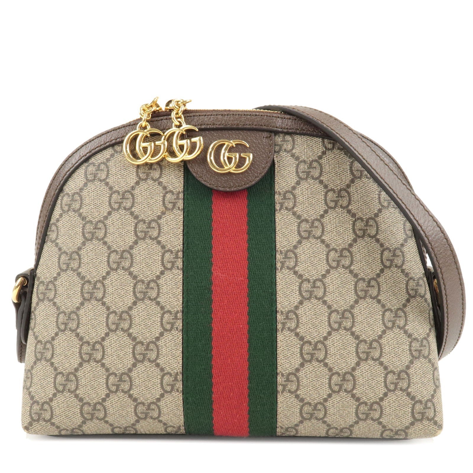 GUCCI Ophidia GG Supreme Leather Shoulder Bag Beige 499621