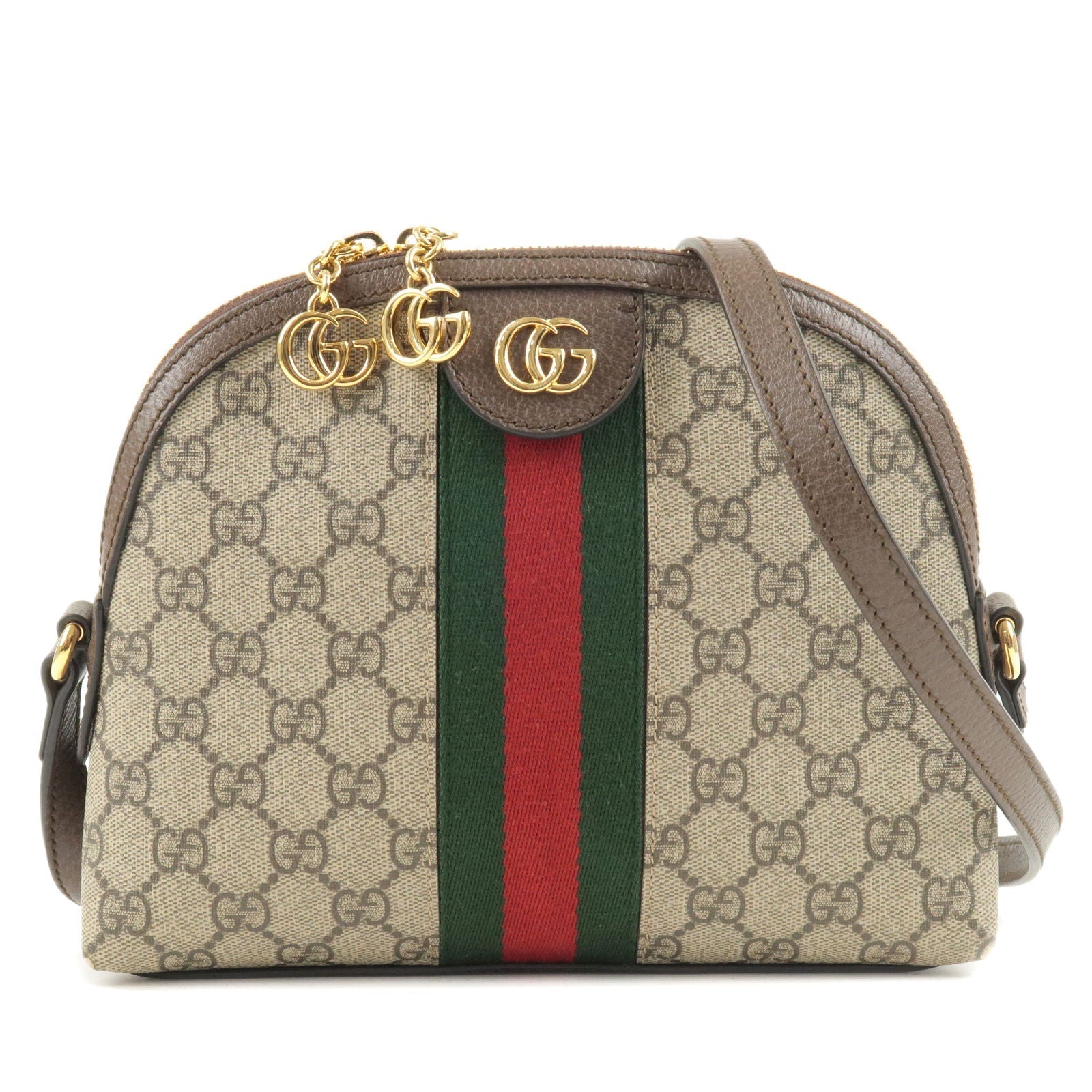 GUCCI Ophidia GG Supreme Leather Shoulder Bag Beige 499621