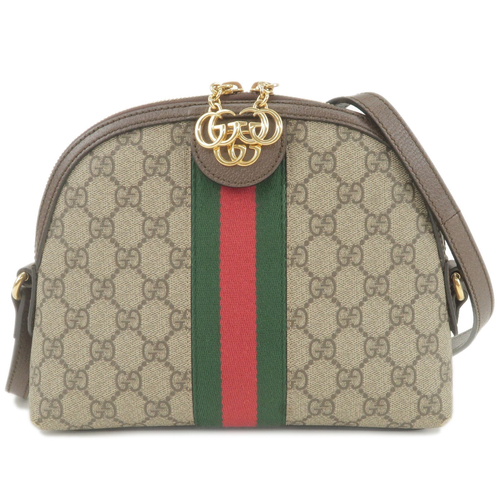 GUCCI Ophidia Sherry GG Supreme Leather Shoulder Bag 499621