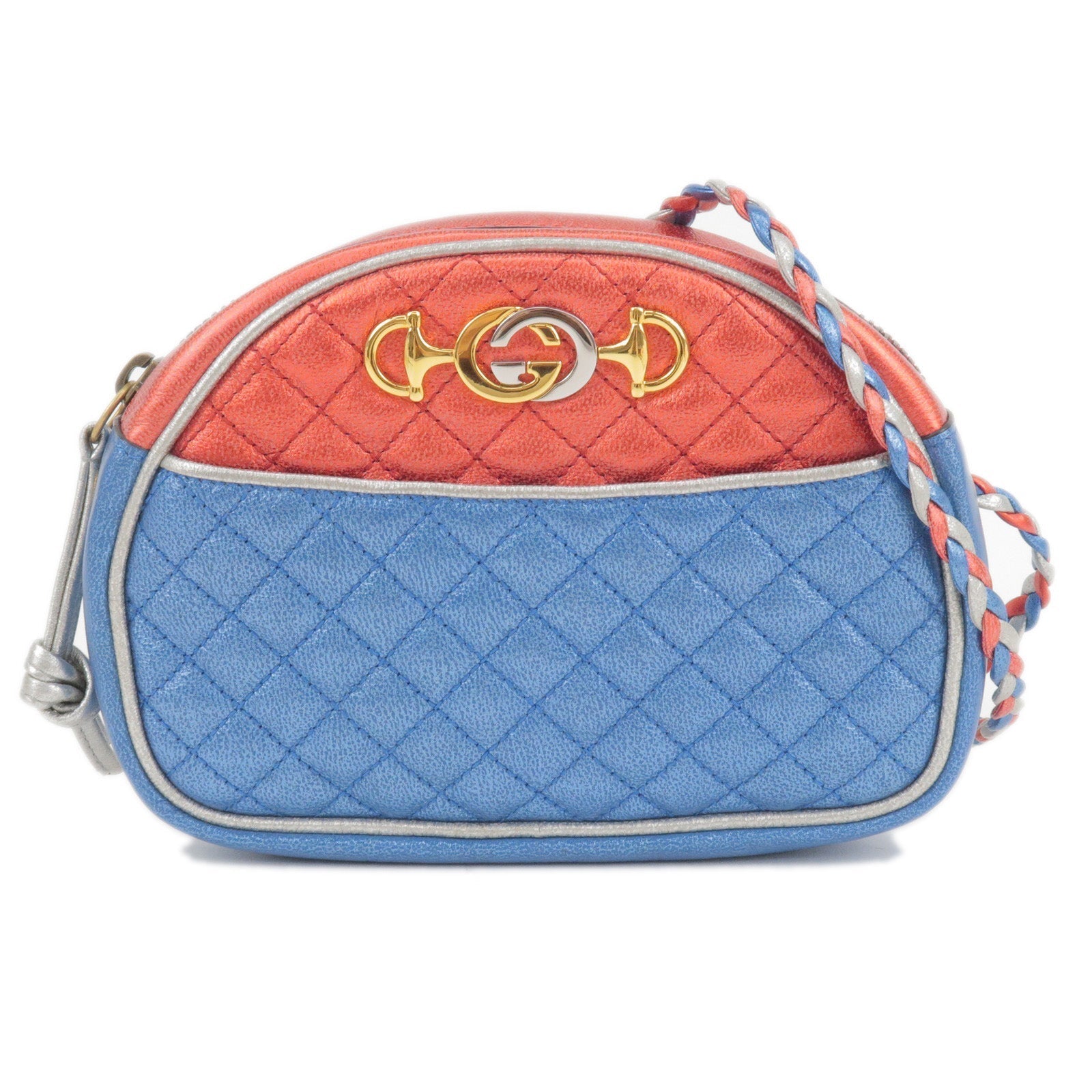 GUCCI Horsebit Laminate Quilting Leather Shoulder Bag 534951