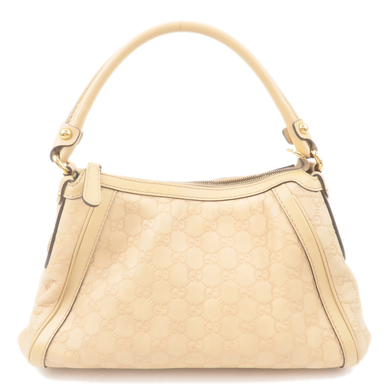 GUCCI Guccissima Leather Shoulder Bag Hand Bag Beige 282298