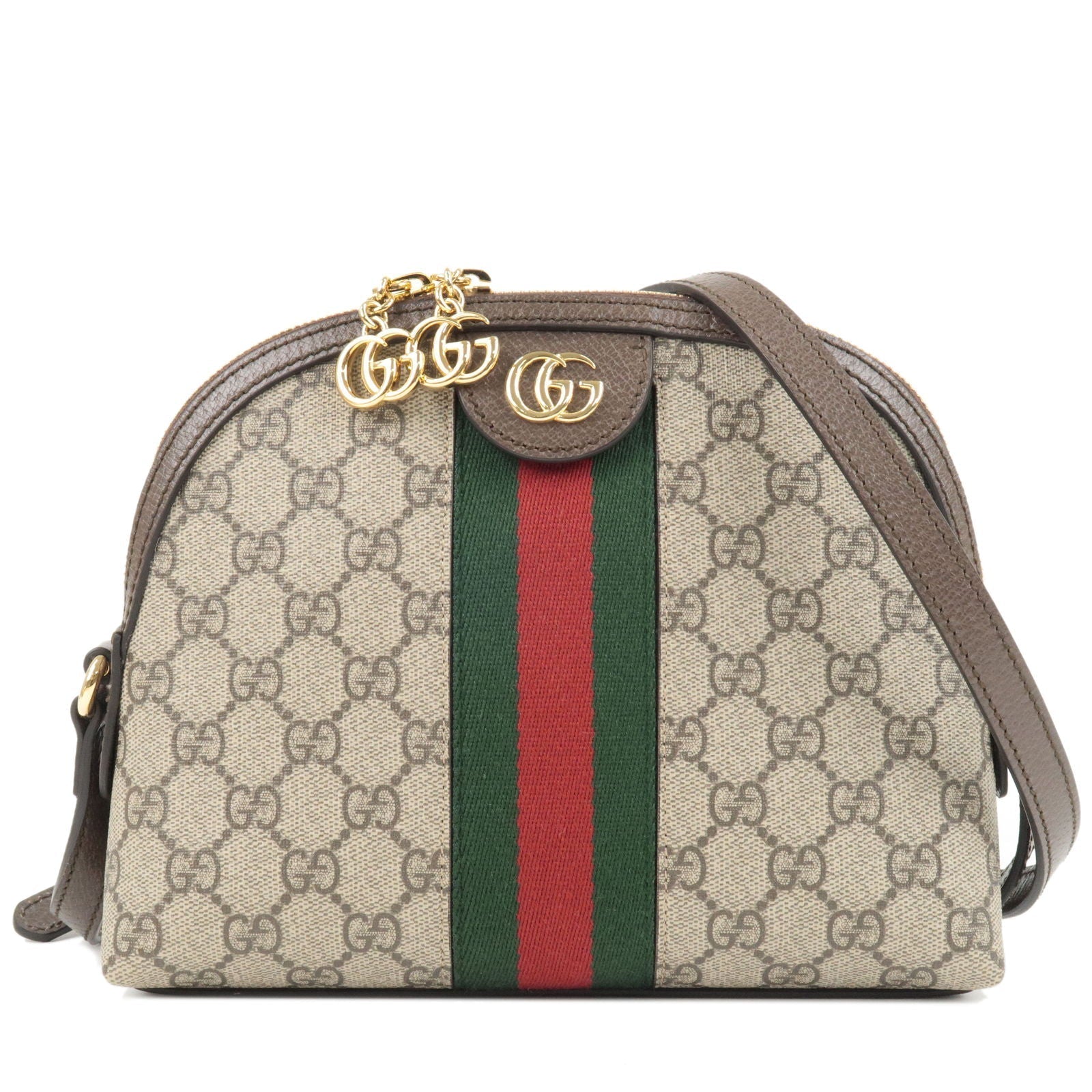 GUCCI Ophidia Sherry GG Supreme Leather Shoulder Bag 499621