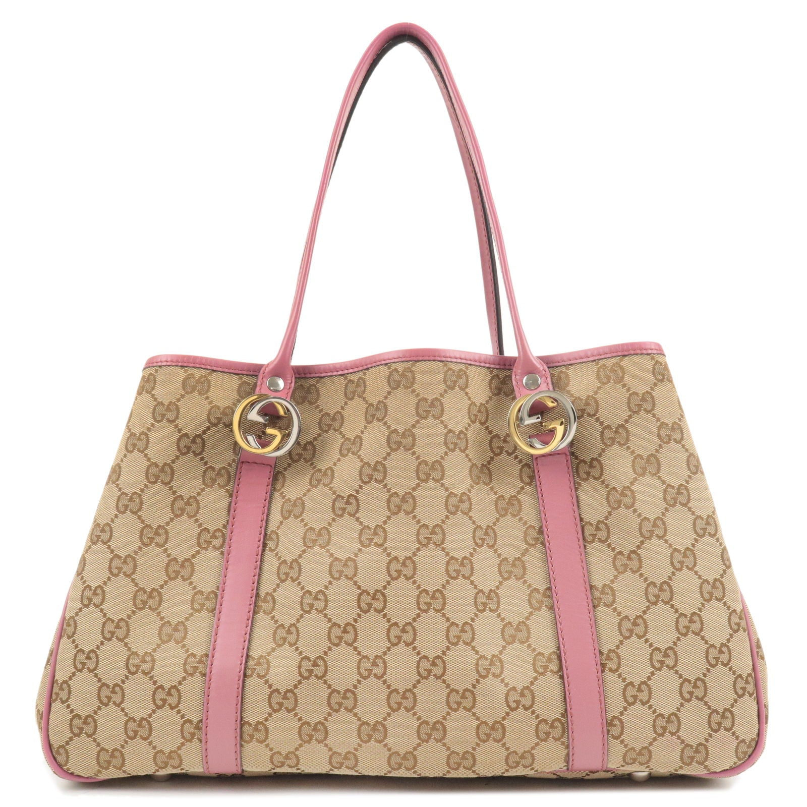 GUCCI GG Twins Canvas Leather Tote Bag Japan Limited 232957