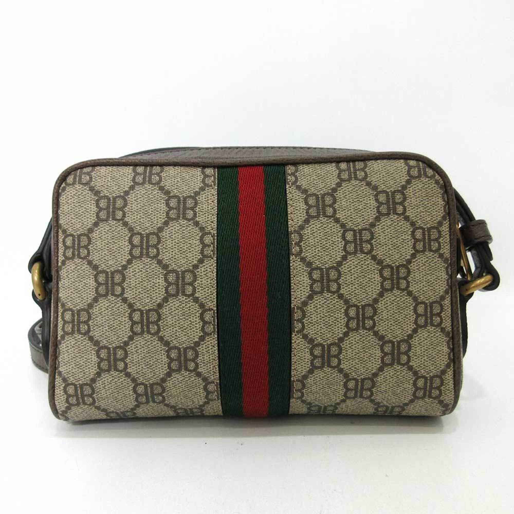 Balenciaga Bag Gucci Collaboration Hacker Camera Beige Mini Shoulder Pochette BB Pattern Ladies Leather