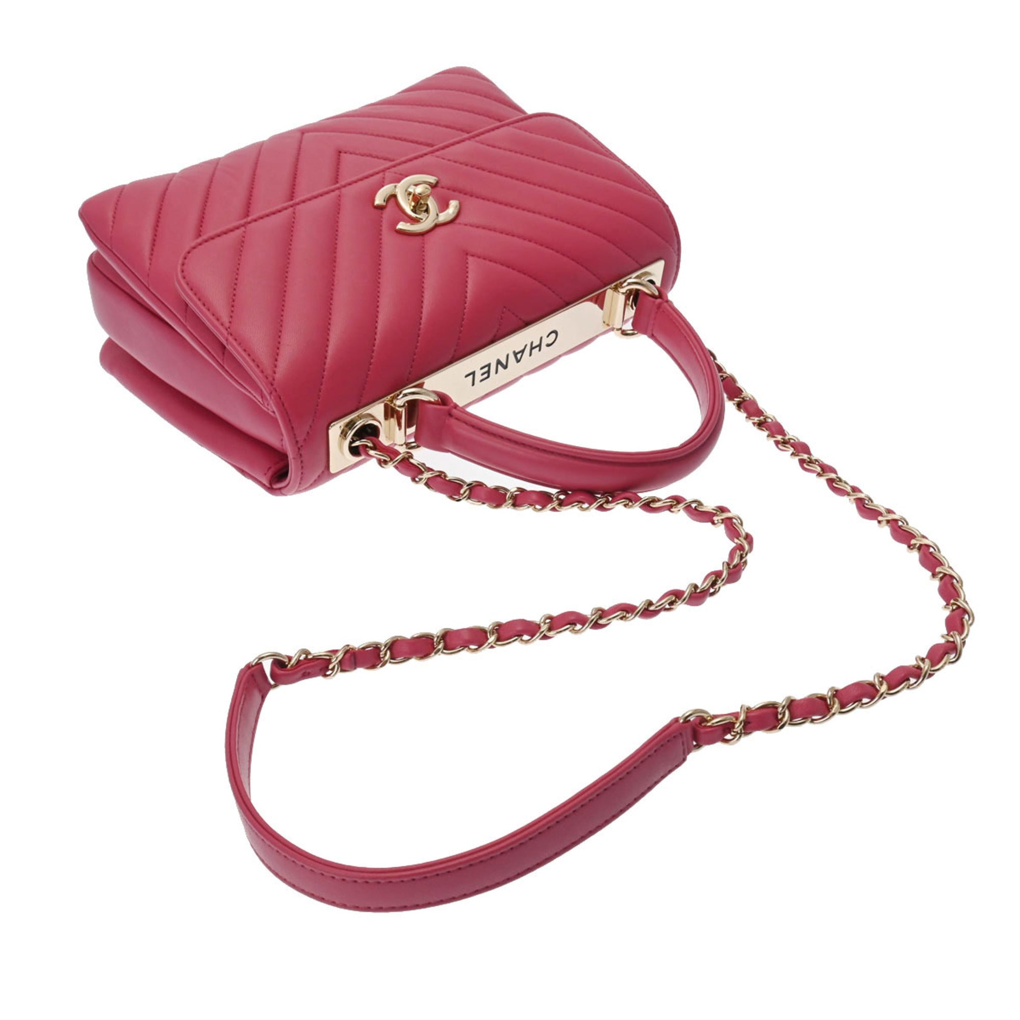 CHANEL V Stitch Flap Bag Pink Champagne A92236 Women's Lambskin