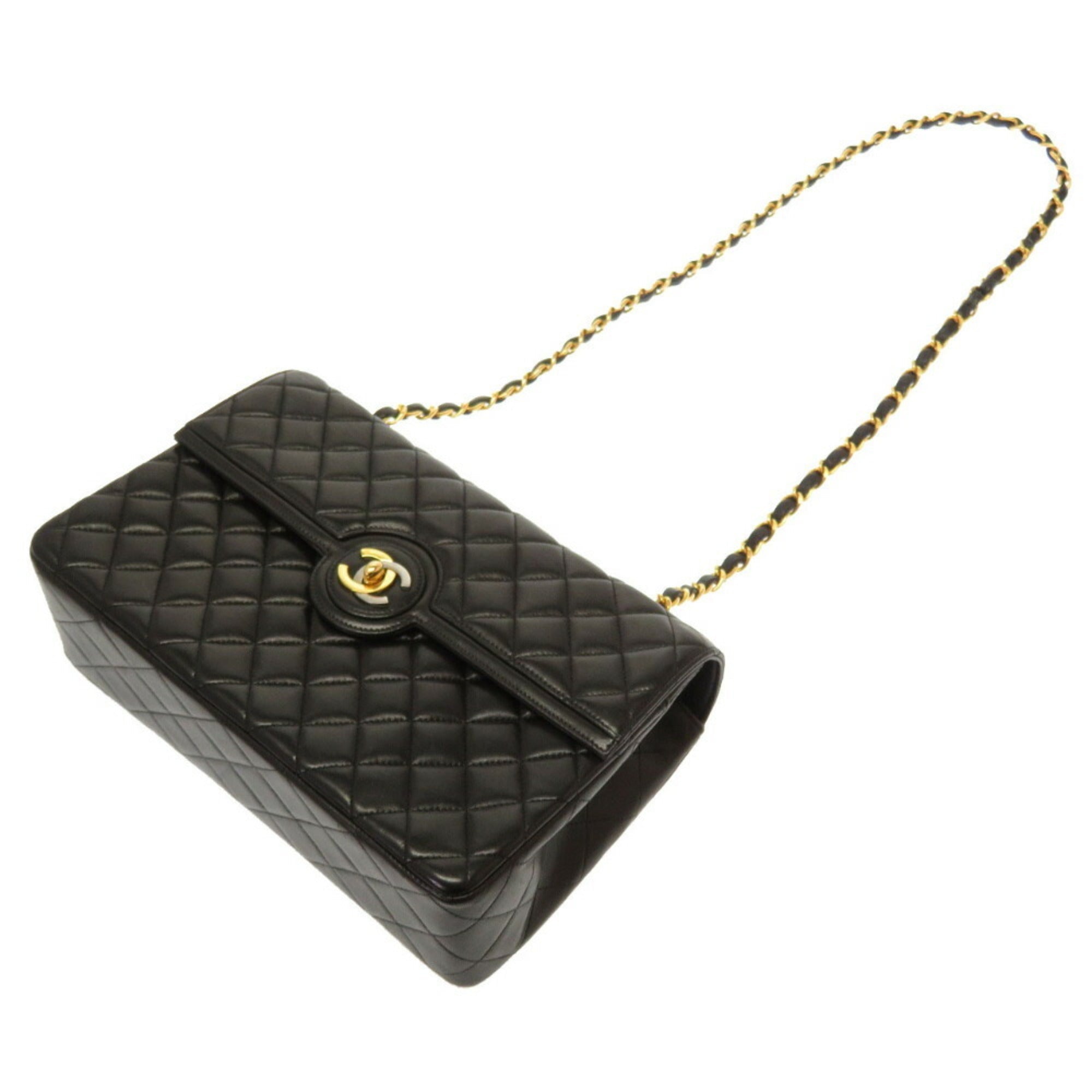 Chanel Matelasse Lambskin Black No. 3 Paris Limited Gold Chain Shoulder Bag Cocomark