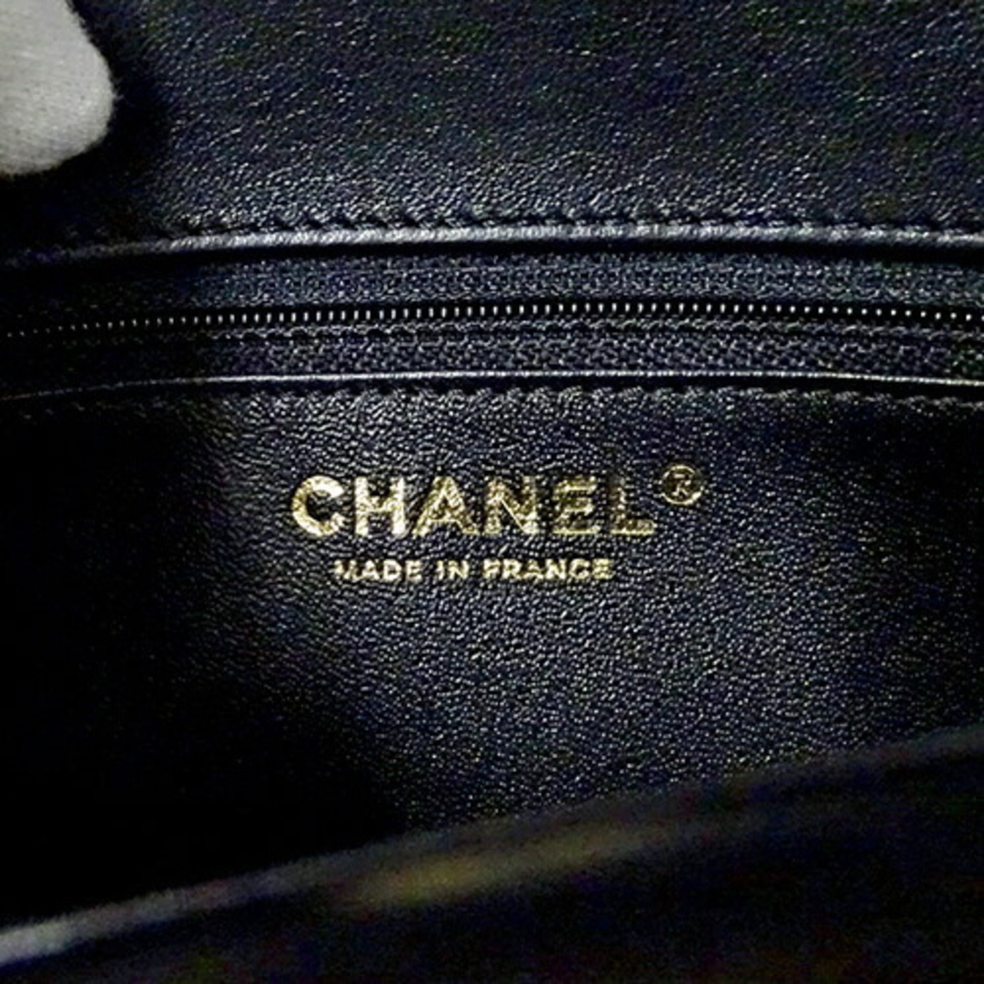 CHANEL Bag Matelasse Women's Shoulder Chain Lambskin Black A57276 W Flap