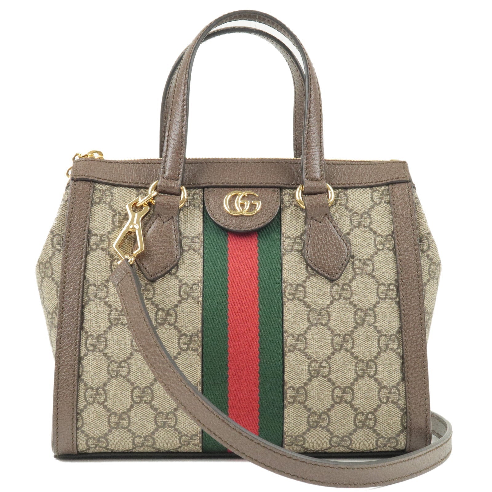 GUCCI Sherry Ophidia GG Supreme Leather 2Way Hand Bag 547551