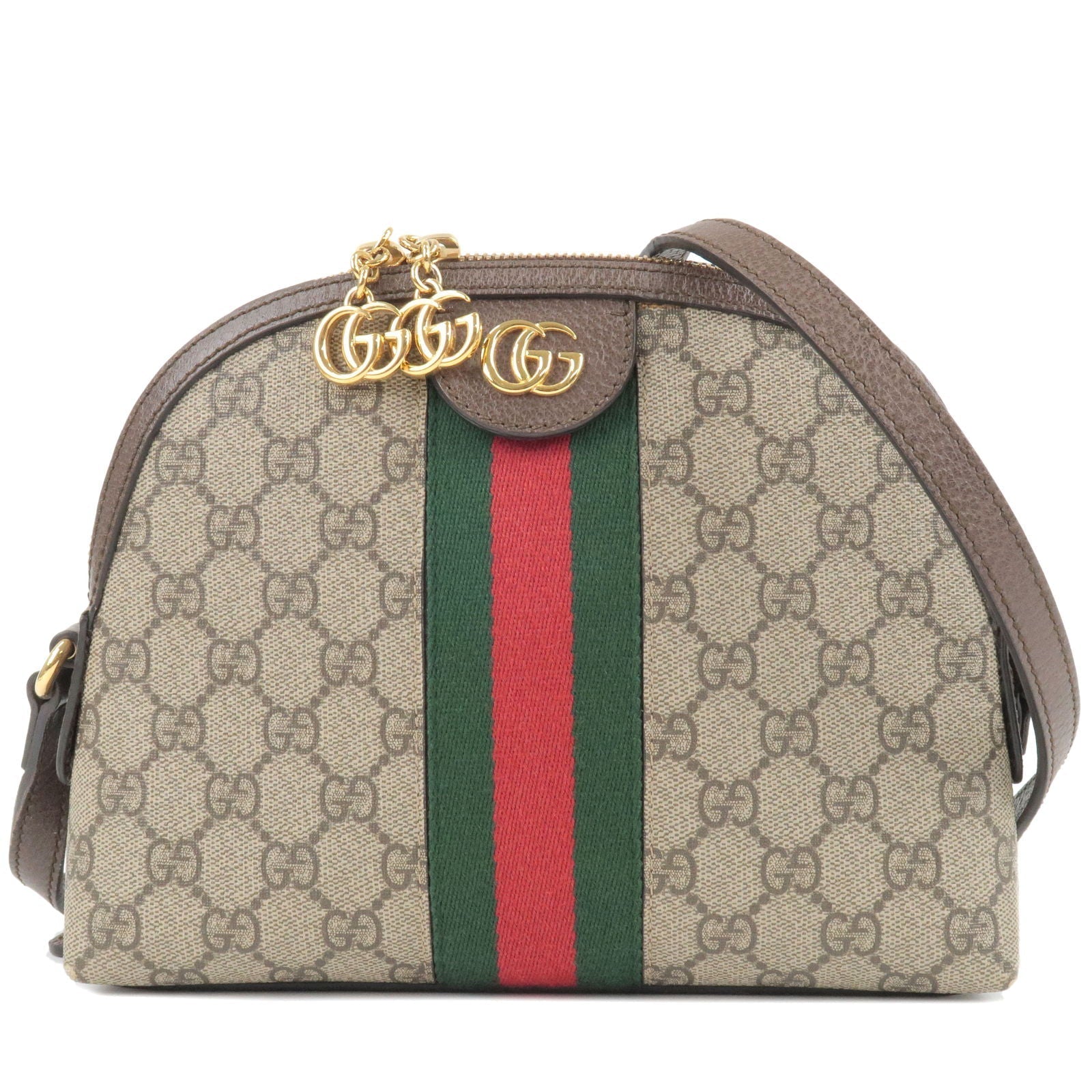 GUCCI Ophidia Sherry GG Supreme Leather Shoulder Bag 499621