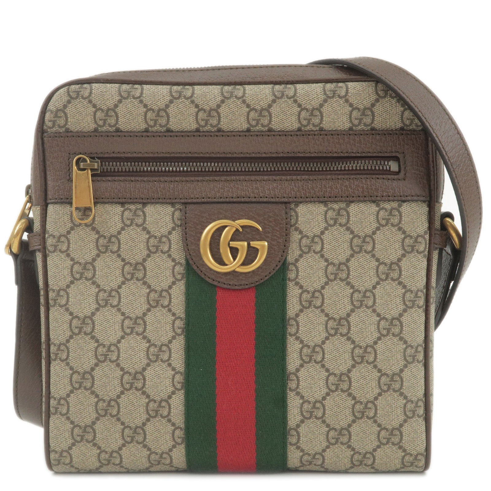 GUCCI Ophidia Sherry GG Supreme Leather Shoulder Bag Beige 547926