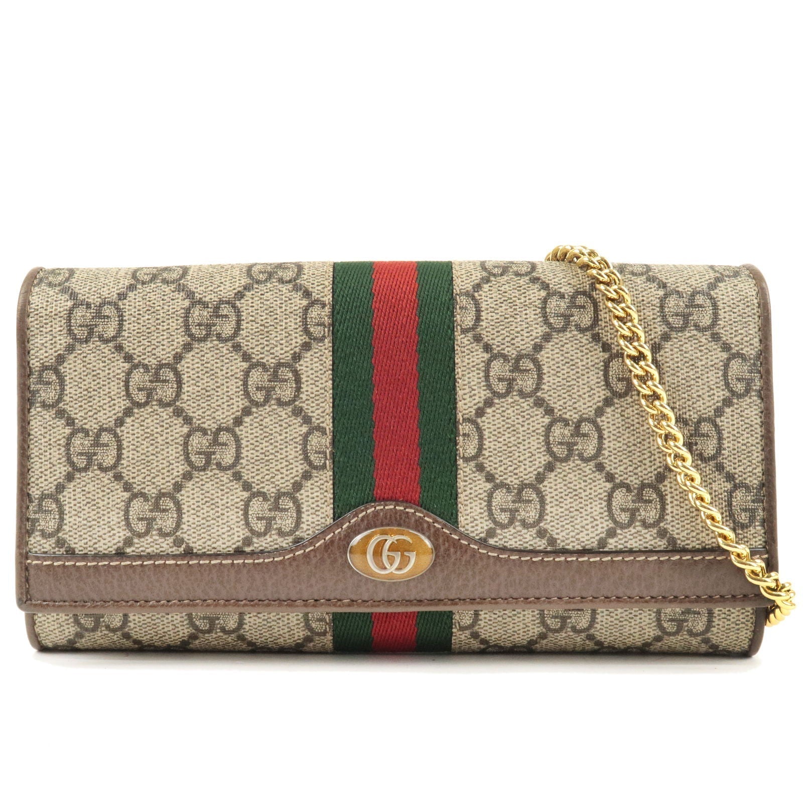 GUCCI Ophidia GG Supreme Leather Chain Shoulder Bag 546592