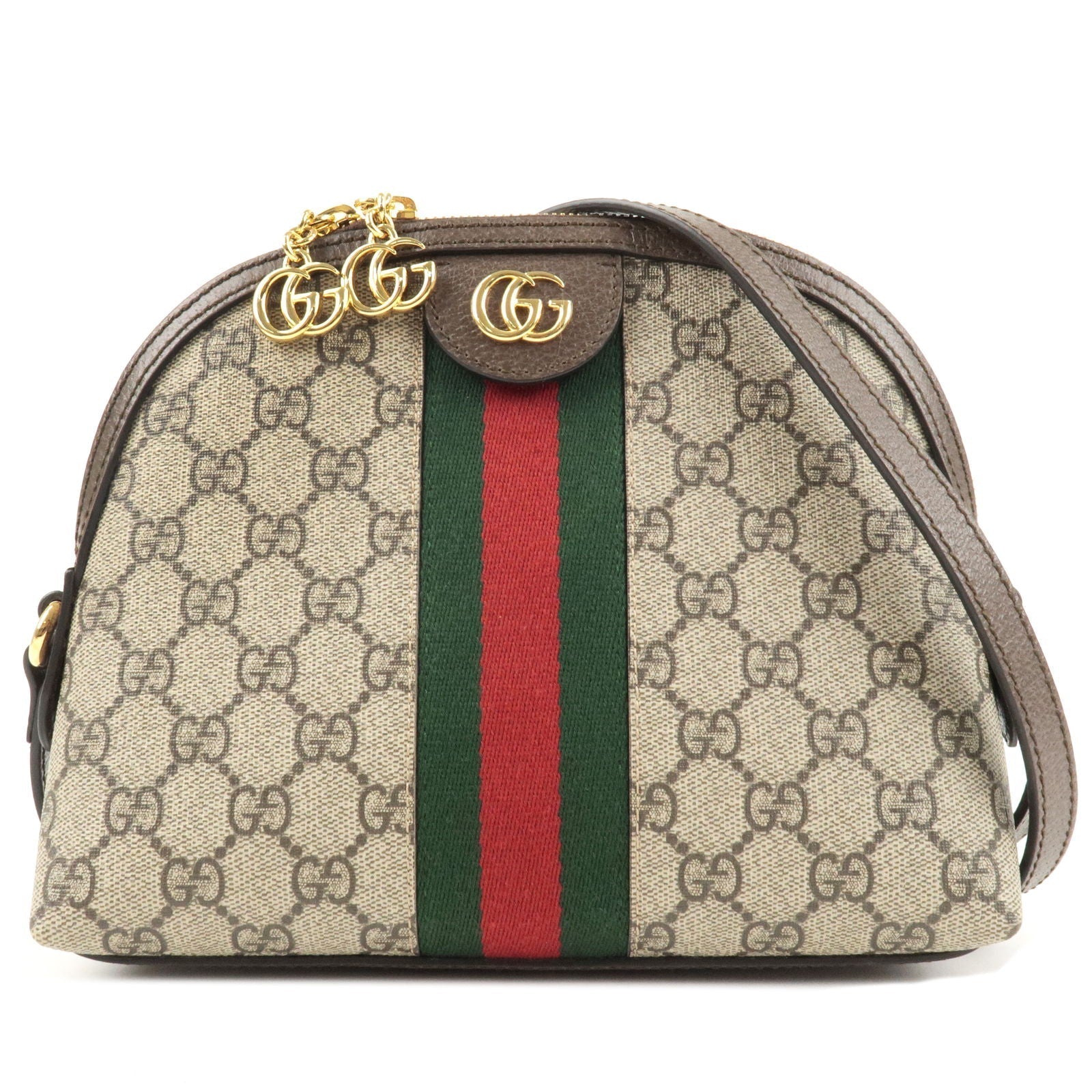 GUCCI Sherry Ophidia GG Supreme Leather Shoulder Bag Beige 499621