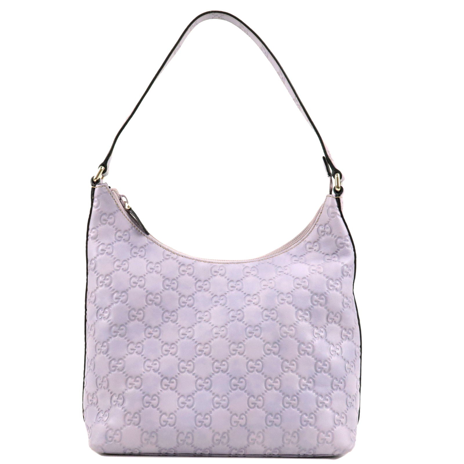 GUCCI Guccissima Leather Shoulder Bag Lavender 257282