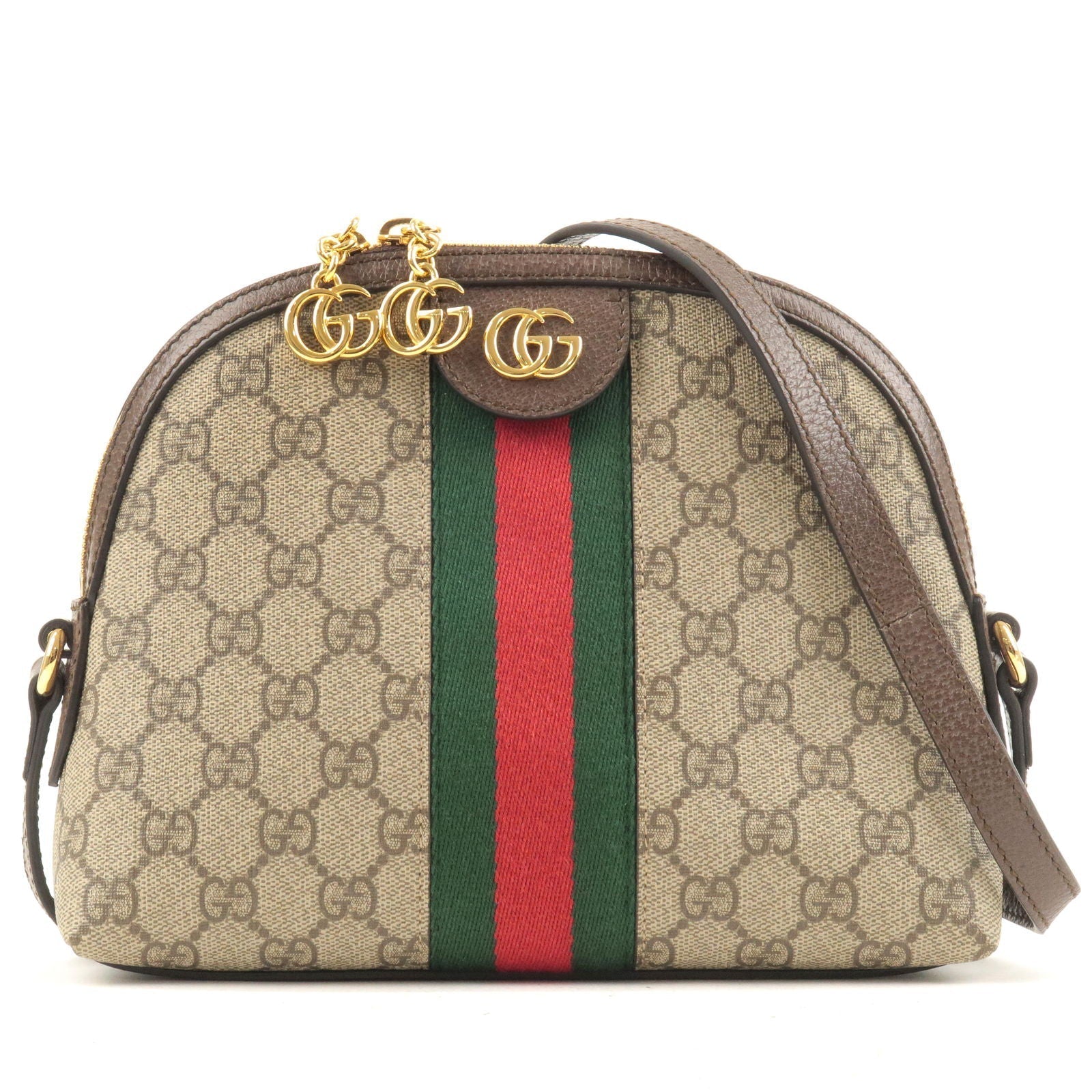 GUCCI Ophidia GG Supreme Leather Shoulder Bag Beige 499621