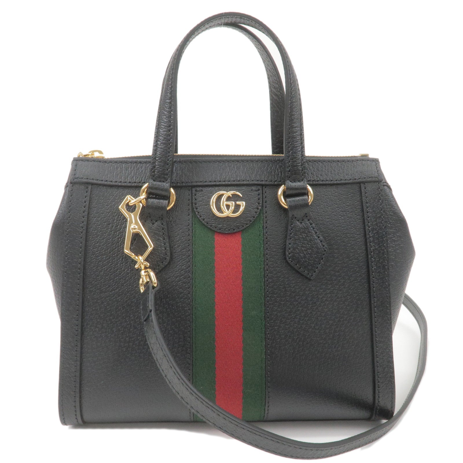 GUCCI Ophidia Leather 2Way Hand Bag Shoulder Bag Black 719882