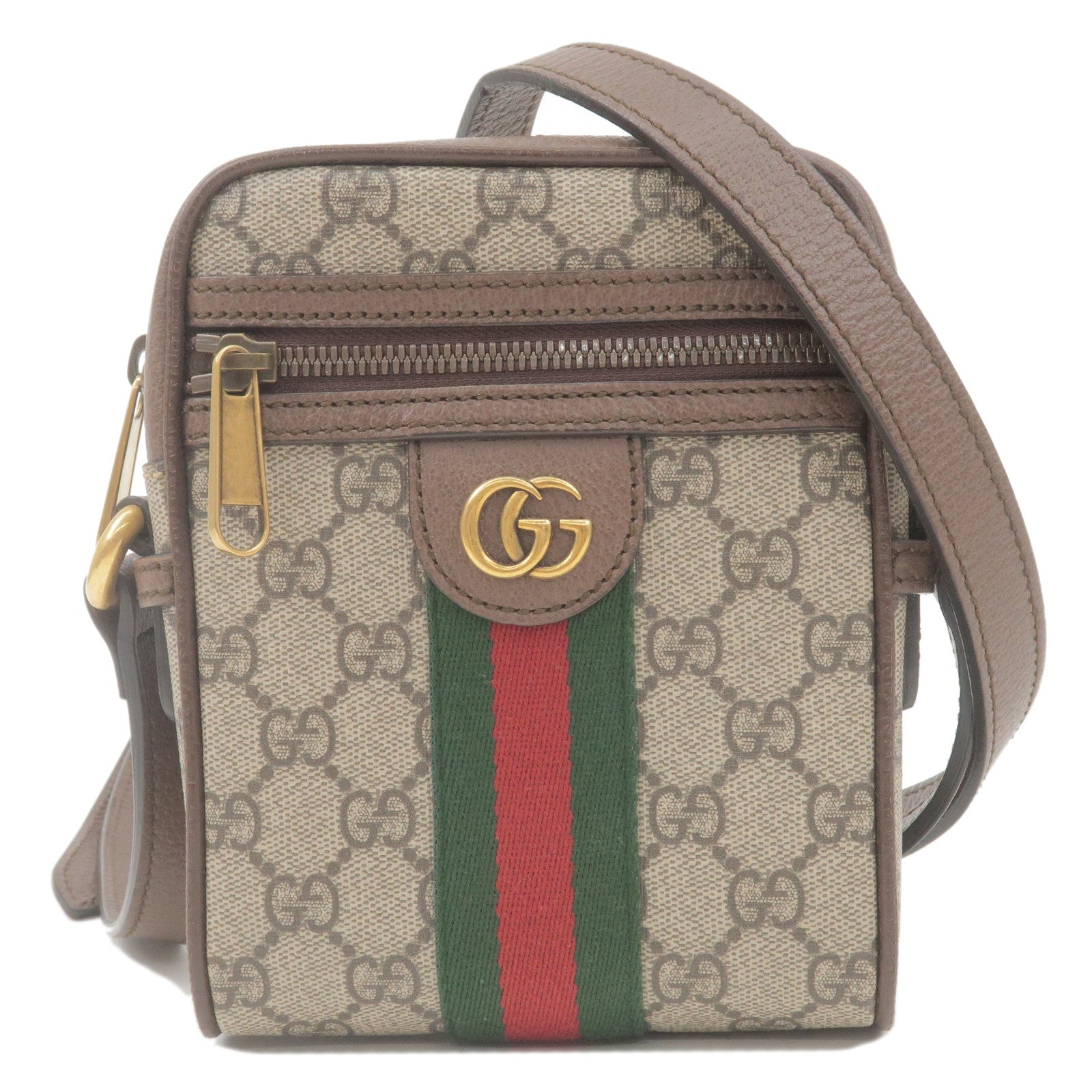 GUCCI Ophidia Sherry GG Supreme Leather Shoulder Bag 598127