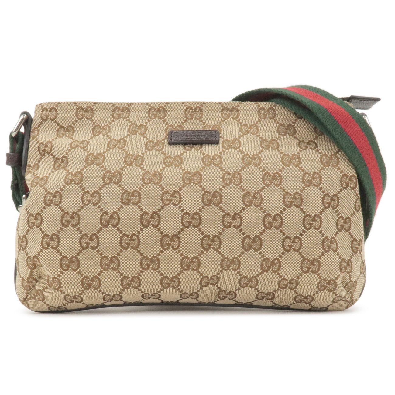 GUCCI Sherry GG Canvas Leather Crossbody Shoulder Bag 189749