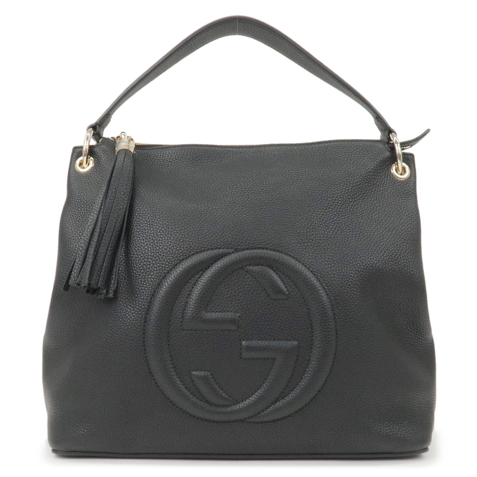 GUCCI SOHO Leather 2Way Shoulder Bag Hand Bag Black 408825