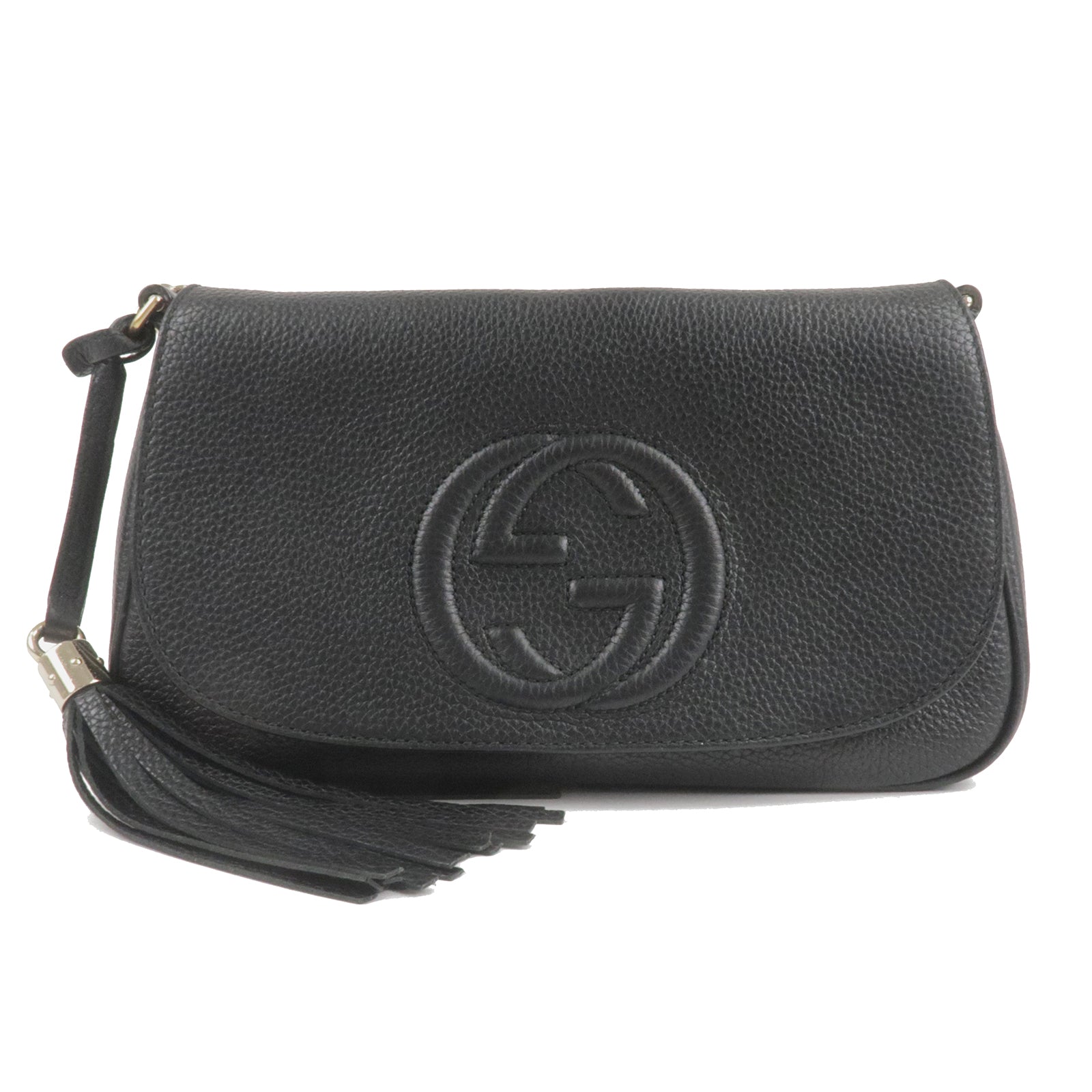 GUCCI SOHO Leather Chain Shoulder Bag Crossbody Bag Black 536224