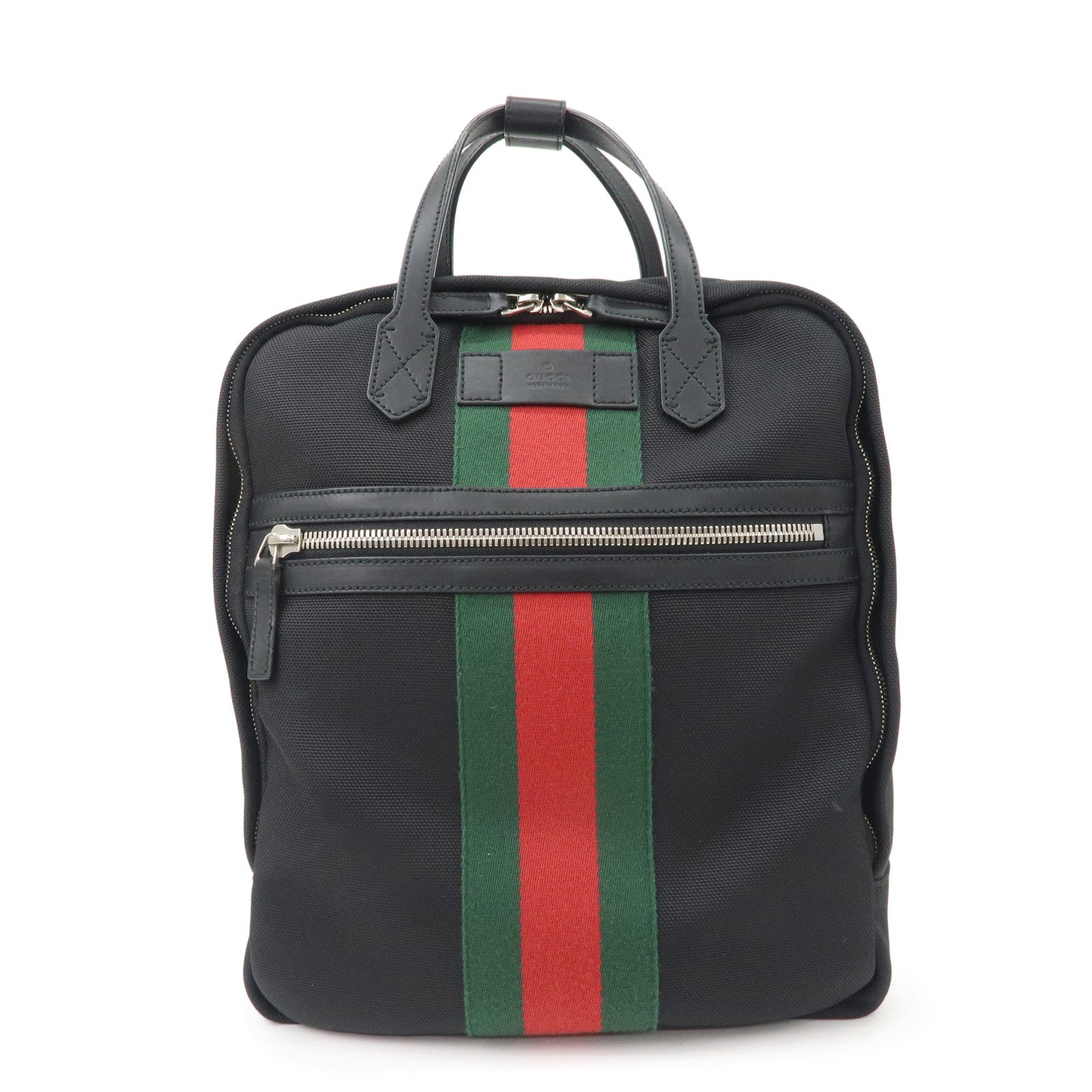 GUCCI Sherry GG Supreme Leather Back Pack Black 495558