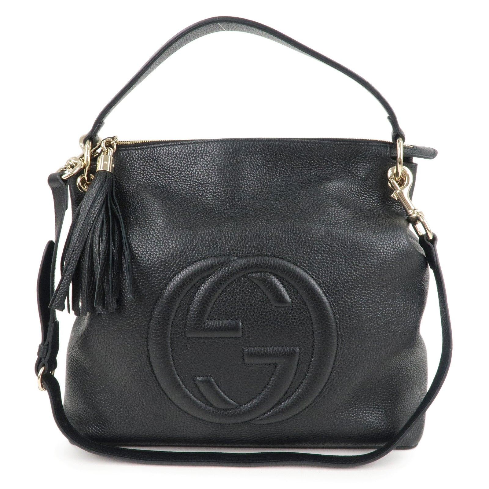 GUCCI SOHO Leather 2Way Bag Shoulder Bag Black 536194