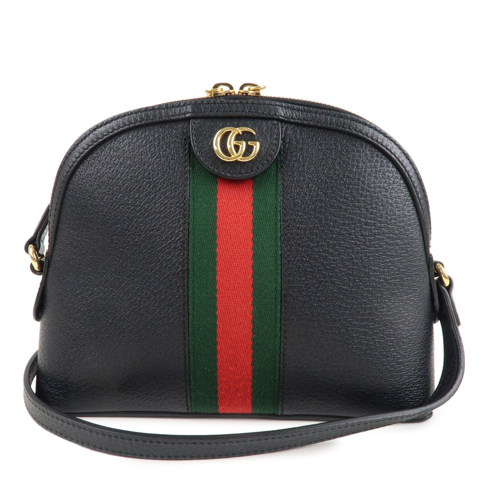 GUCCI Ophidia GG Supreme Leather Shoulder Bag Black 499621