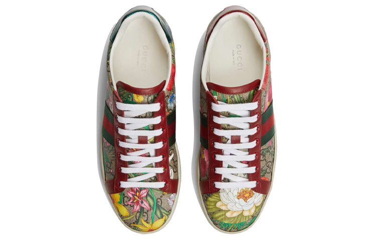 (WMNS) Gucci Ace GG Supreme Low 'Flora Print - Red' 433900-HT520-8490