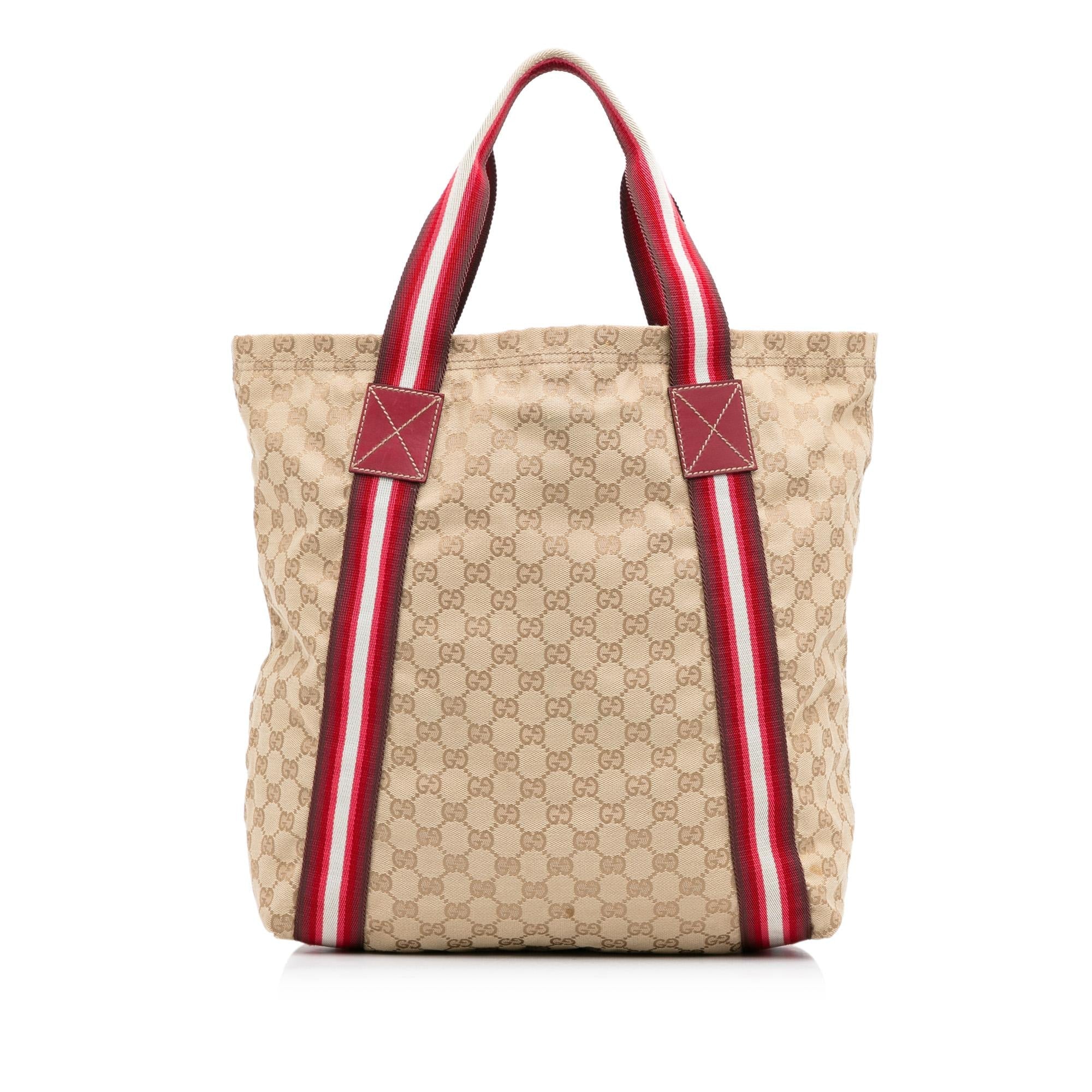 Gucci GG Canvas Web Tote (SHG-qjvPi7)