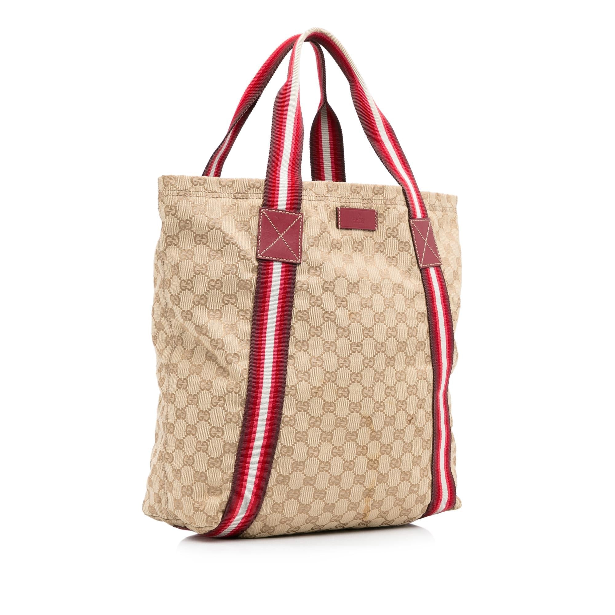 Gucci GG Canvas Web Tote (SHG-qjvPi7)