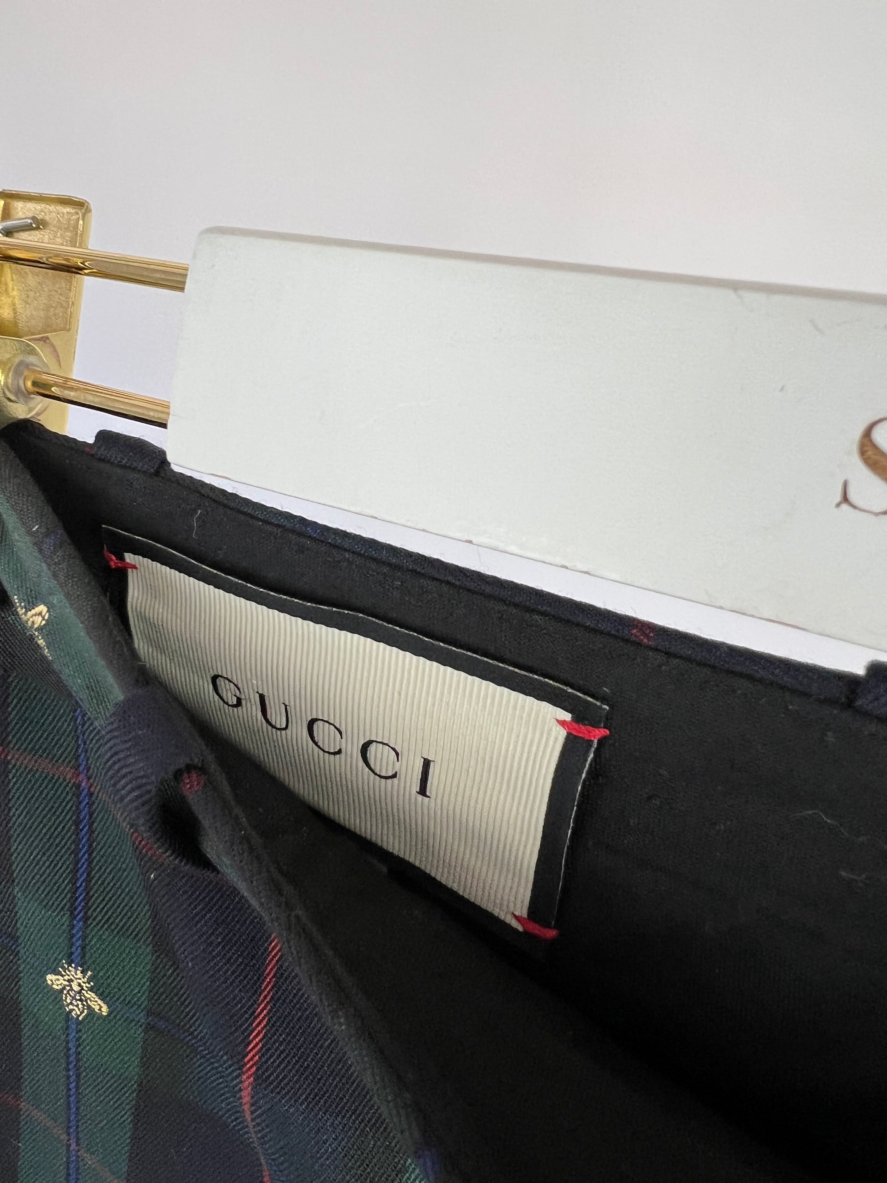 Gucci Green Check Tailored Flared Trousers Size IT 38 (UK 6)