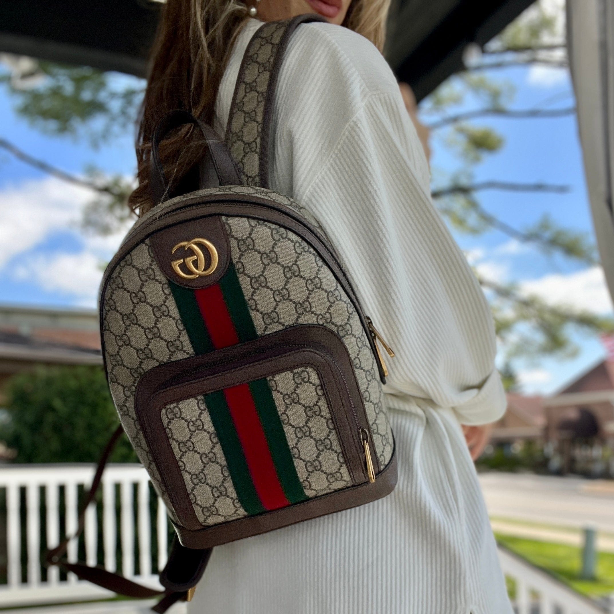 Gucci GG Supreme Ophidia Backpack - Small