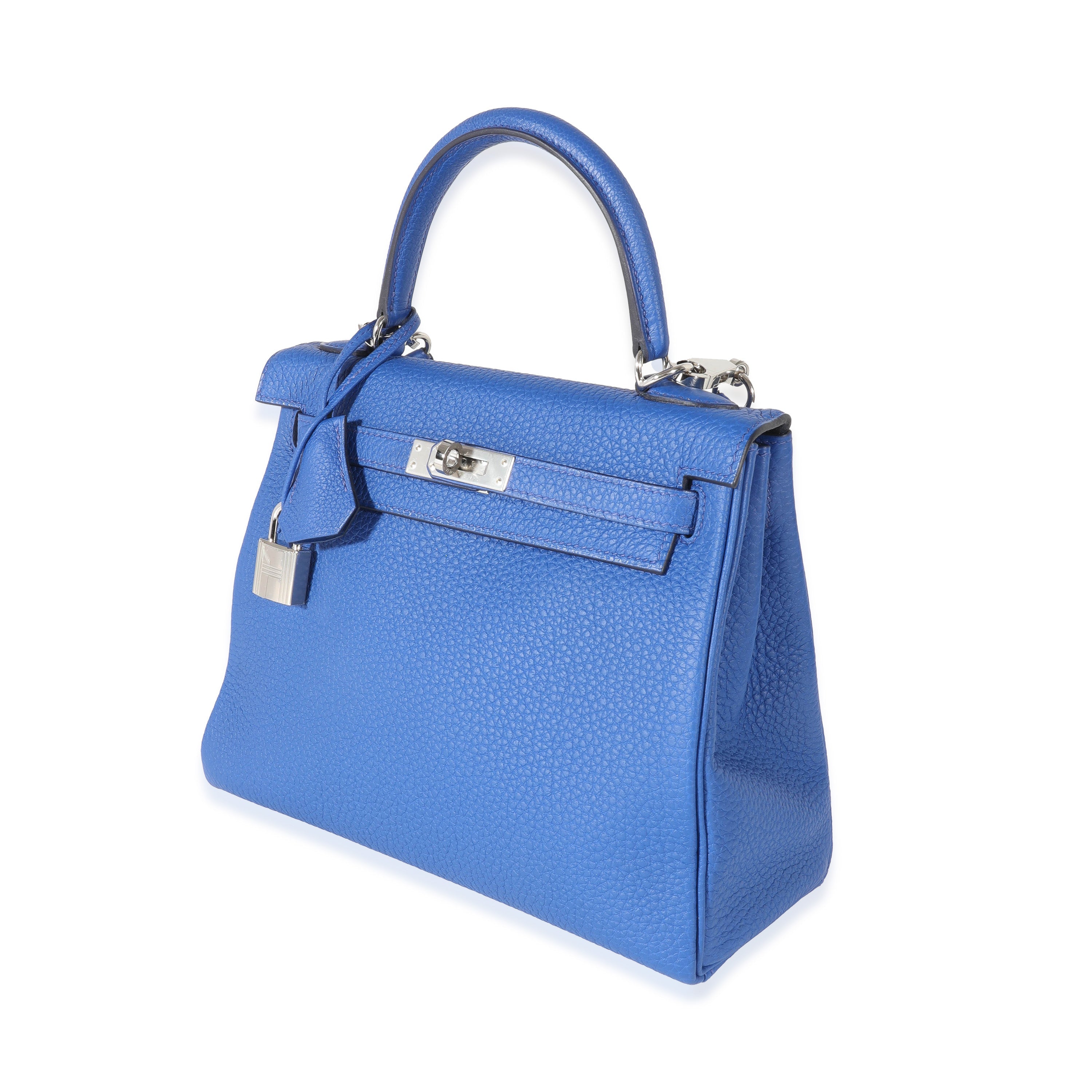 Hermes Bleu Royal Togo Kelly Retourne 25 PHW