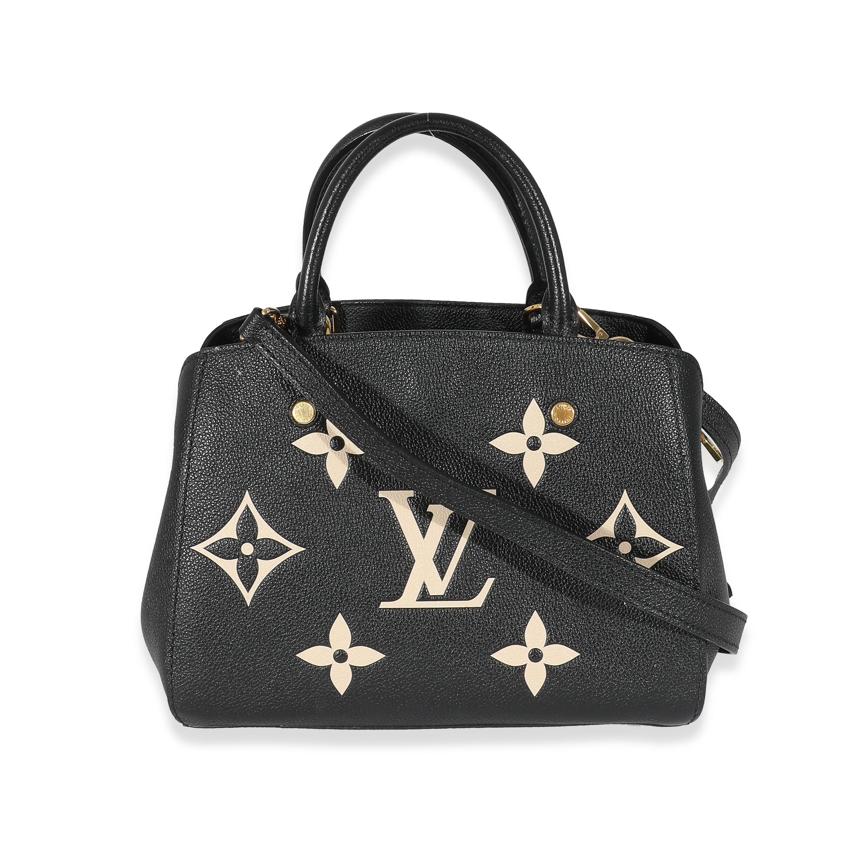 Louis Vuitton Black Beige Monogram Empreinte Montaigne BB