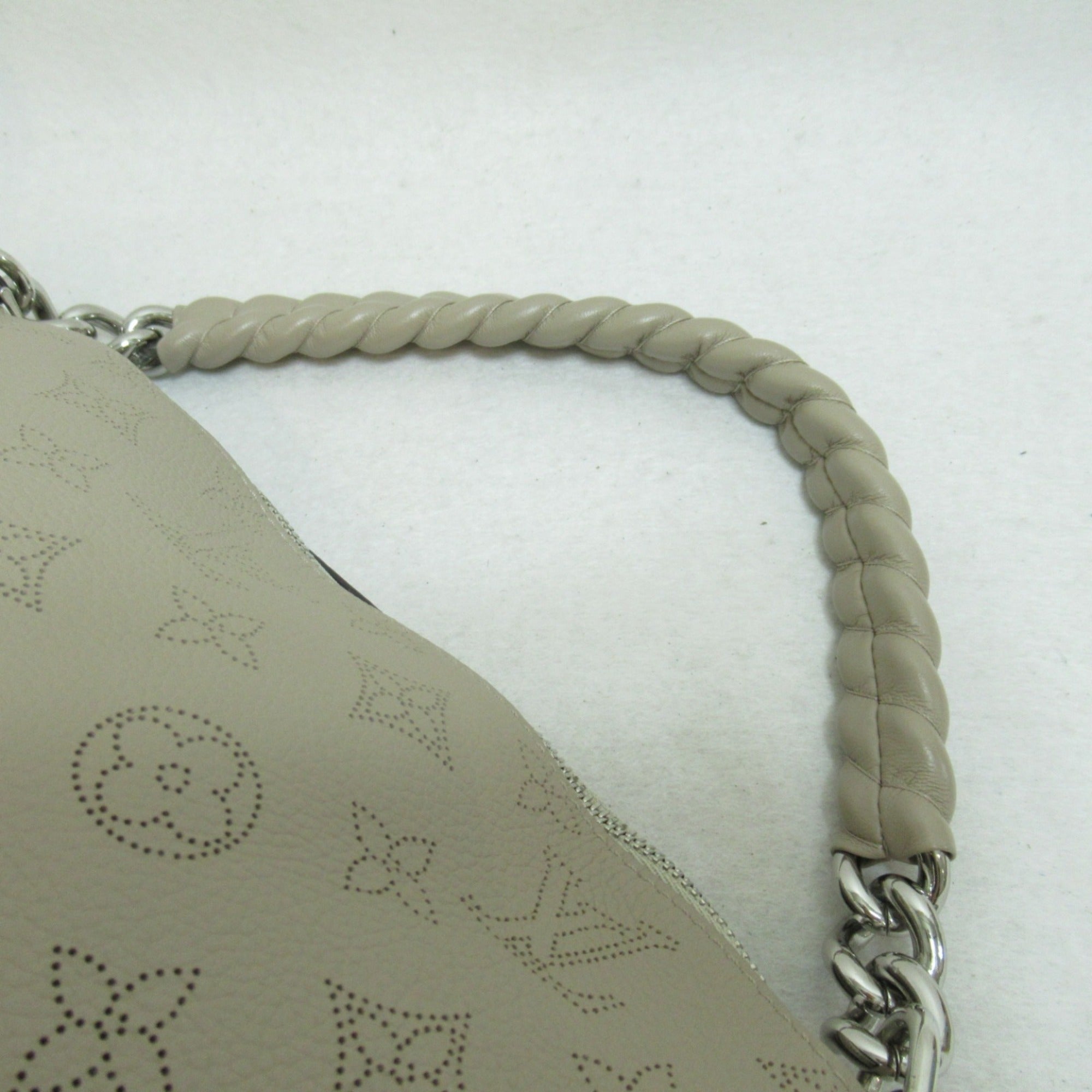 LOUIS VUITTON Babylon Chain BB Shoulder Bag Gray Galet Mahina leather M51224