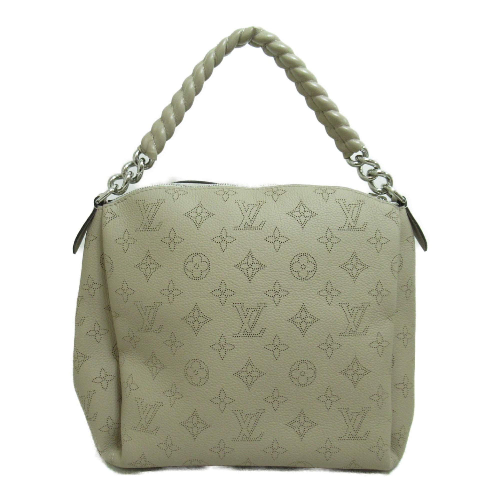 LOUIS VUITTON Babylon Chain BB Shoulder Bag Gray Galet Mahina leather M51224