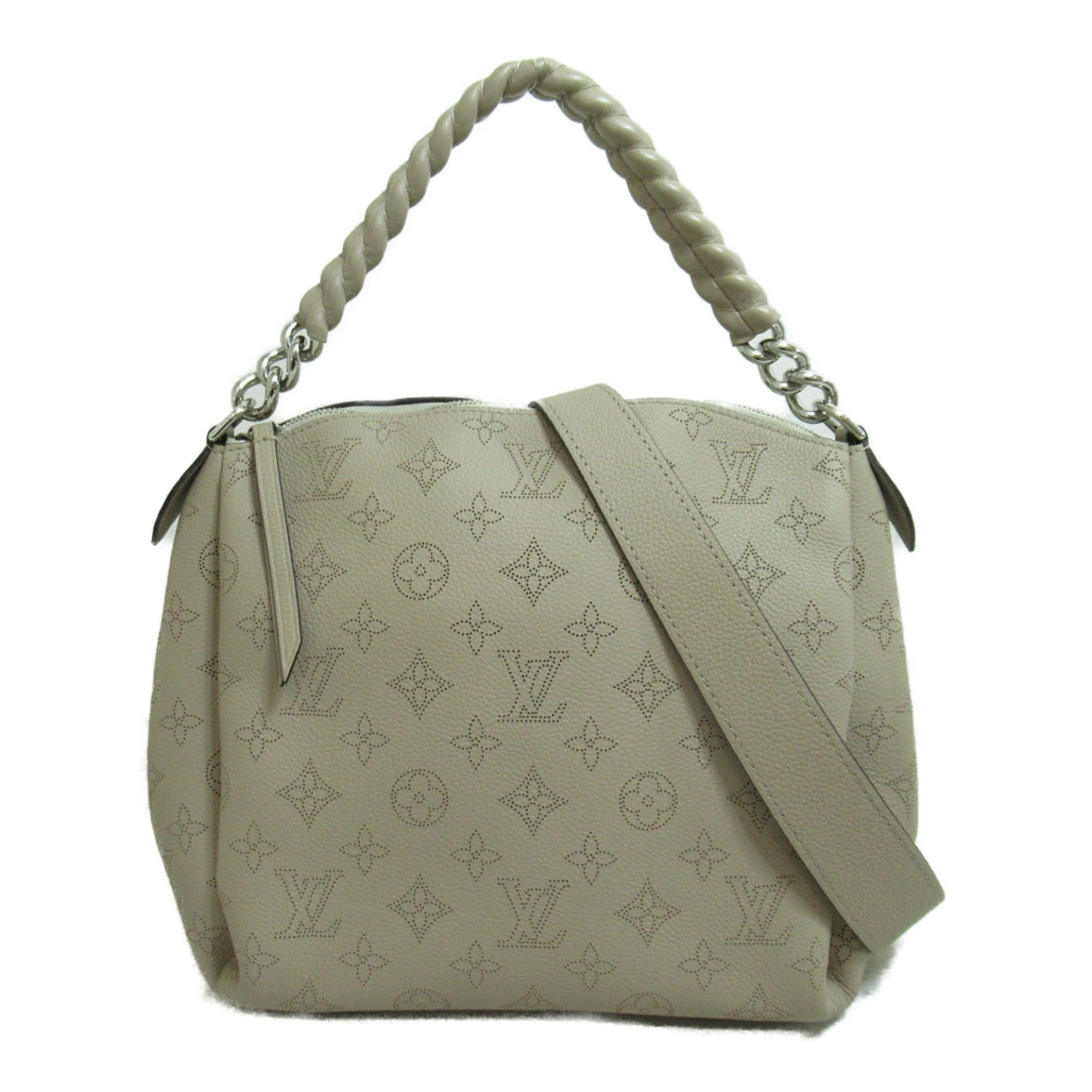 LOUIS VUITTON Babylon Chain BB Shoulder Bag Gray Galet Mahina leather M51224