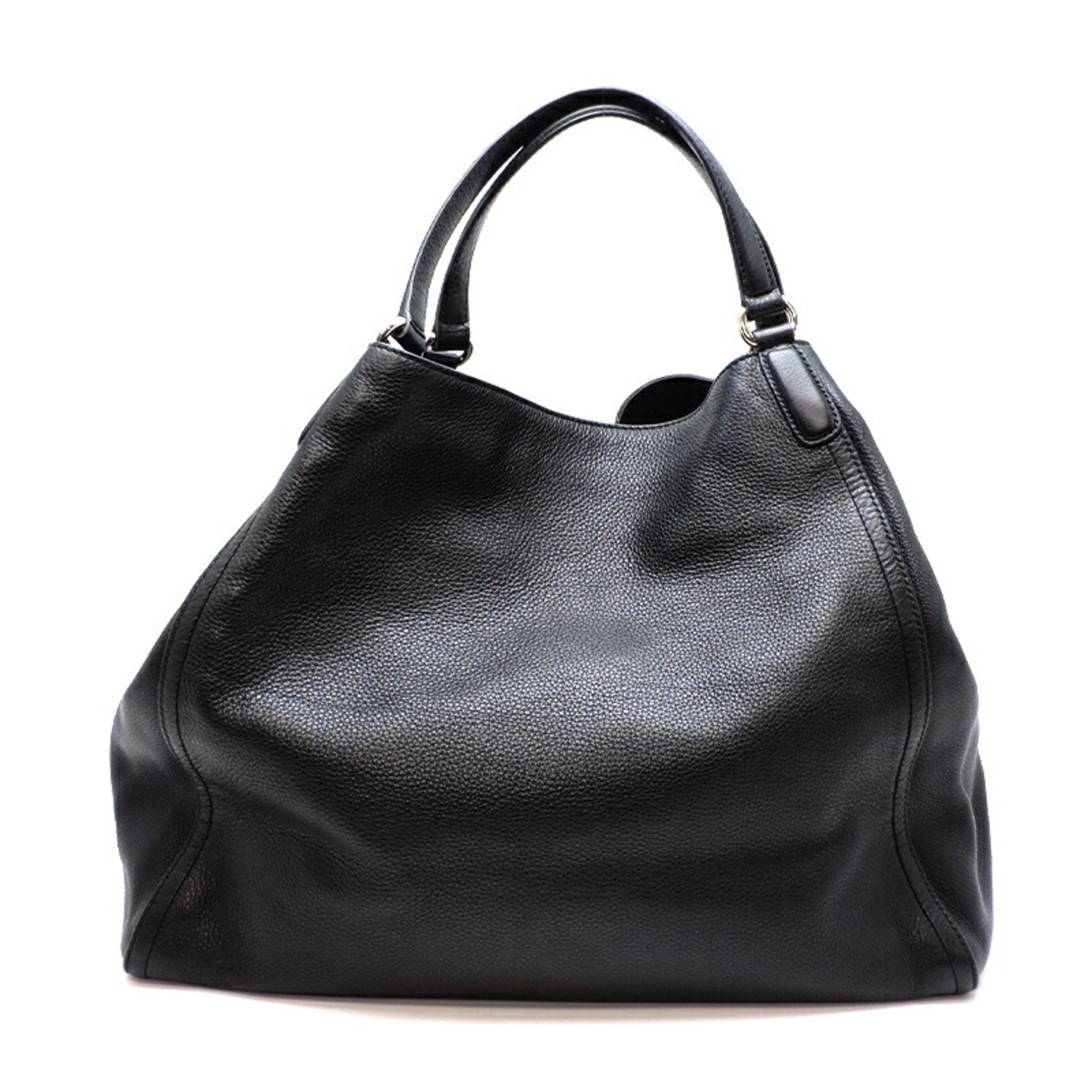Gucci Interlocking Tassel Bag Women's Tote 282308 Leather Black