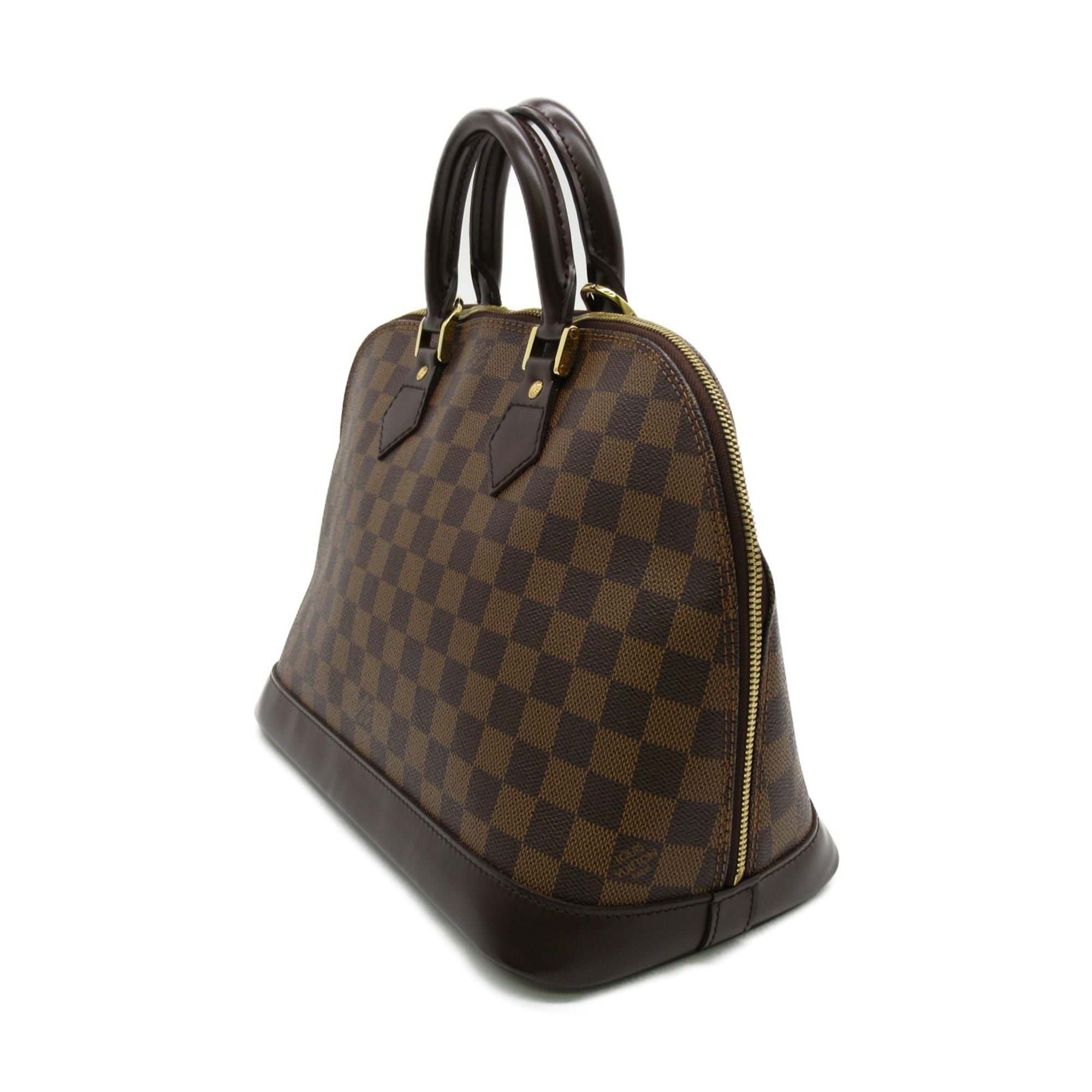 LOUIS VUITTON Alma handbag Brown Ebene Damier PVC coated canvas N51131