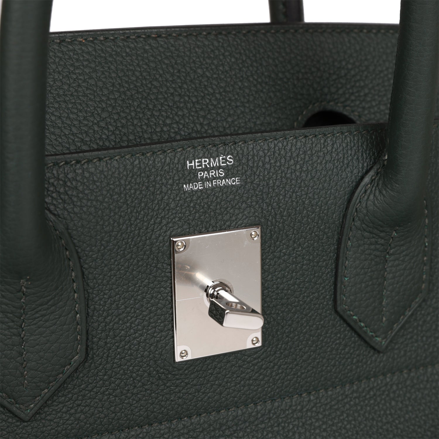 Hermes HAC Birkin 40 Vert Fonce Togo Palladium Hardware