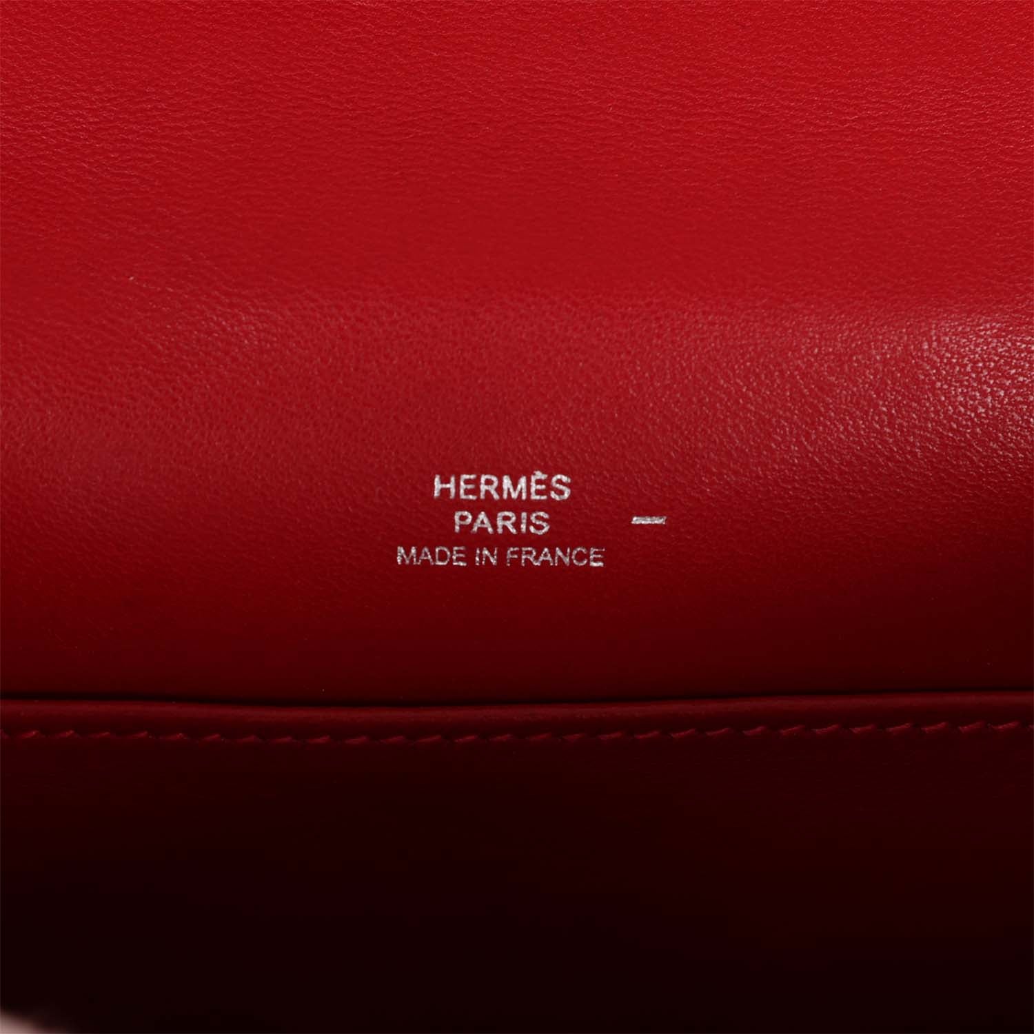 Pre-owned Hermes Kelly Pochette Rouge Vif Lizard Ruthenium Hardware