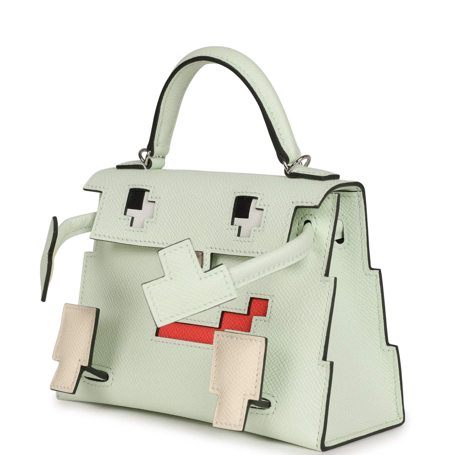 Hermes "Quelle Idolle" Picto Kelly Doll Vert Fizz Epsom Palladium Hardware