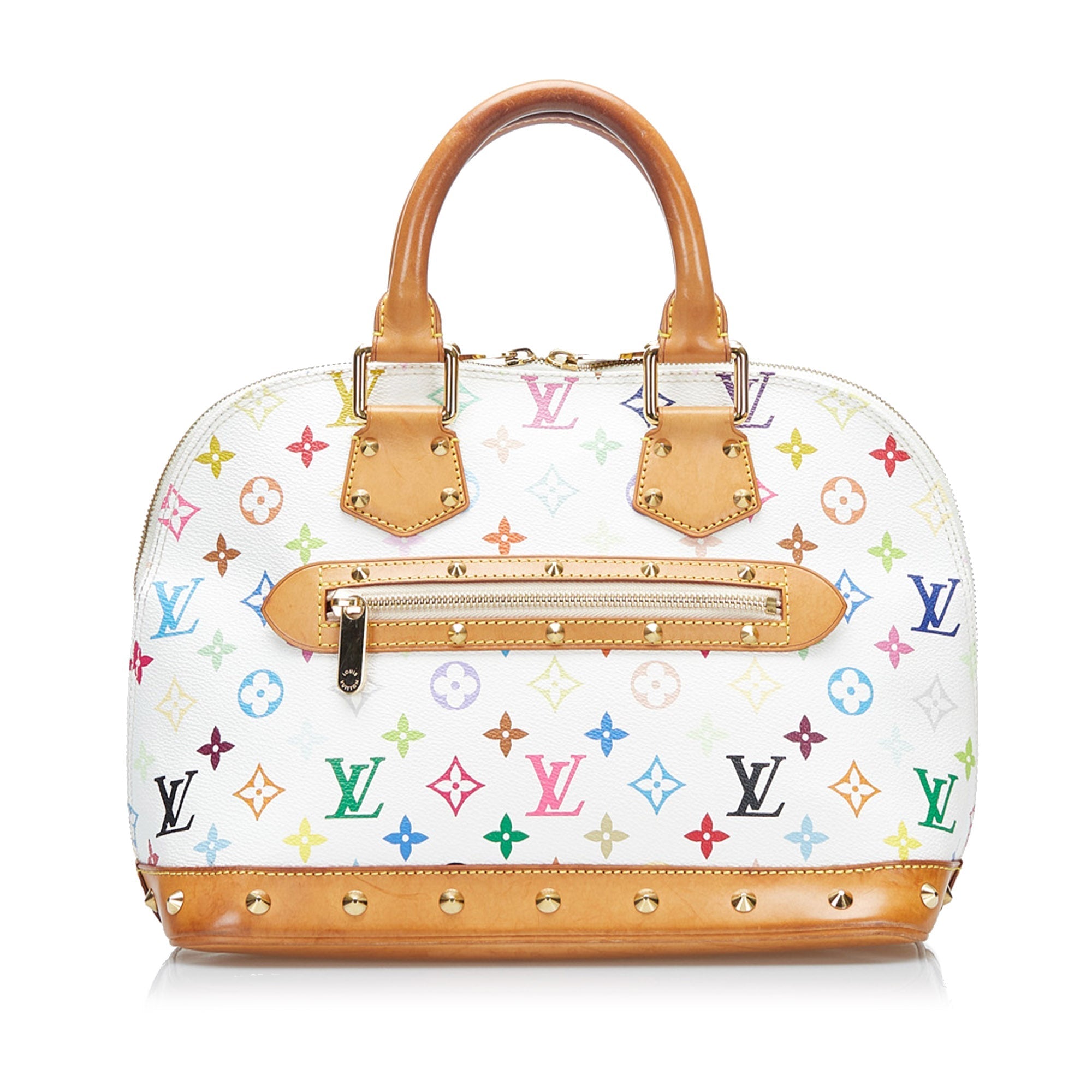 Louis Vuitton Alma PM White Multicolor Monogram Canvas