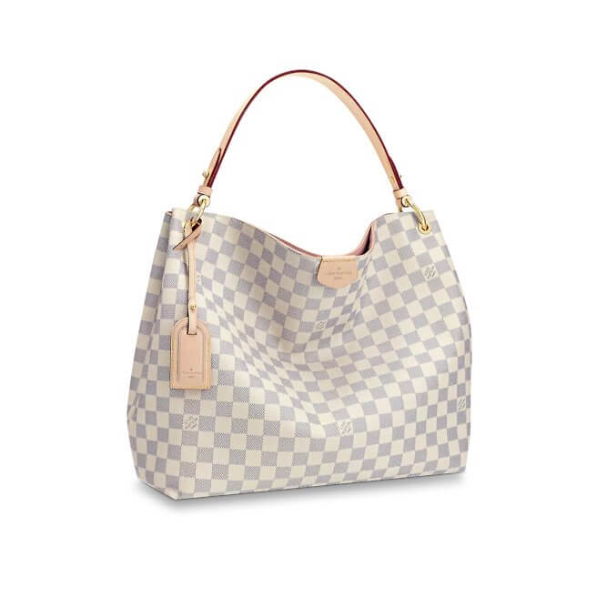 L*V Graceful MM Damier Azur in Blue Handbags