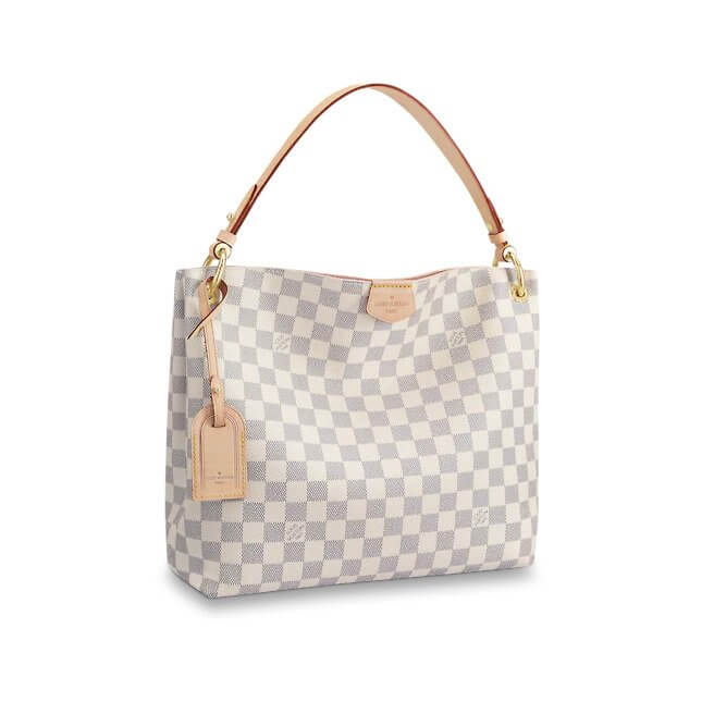 L*V Graceful PM Damier Azur in Blue - Handbags