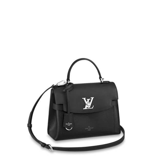 L*V Lockme Ever BB Lockme Leather in Black Handbags